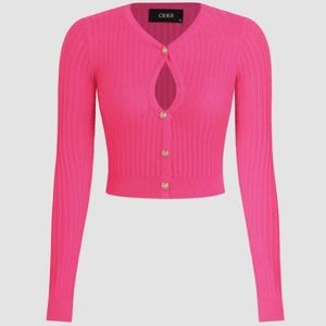 Versace Inspired Cutout Cardigan Sweater